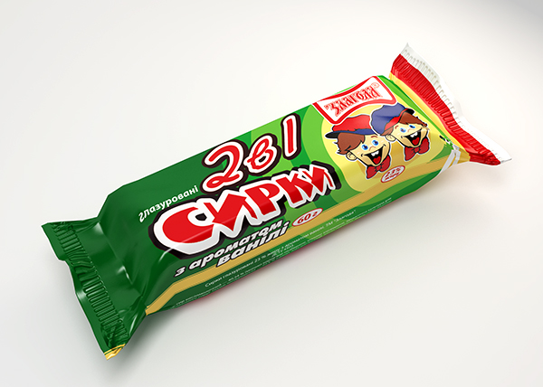 Сирки глазуровані 2в1 ваніль 23% 60гр Злагода